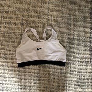 White and Black Medium Nike Sports Bra.